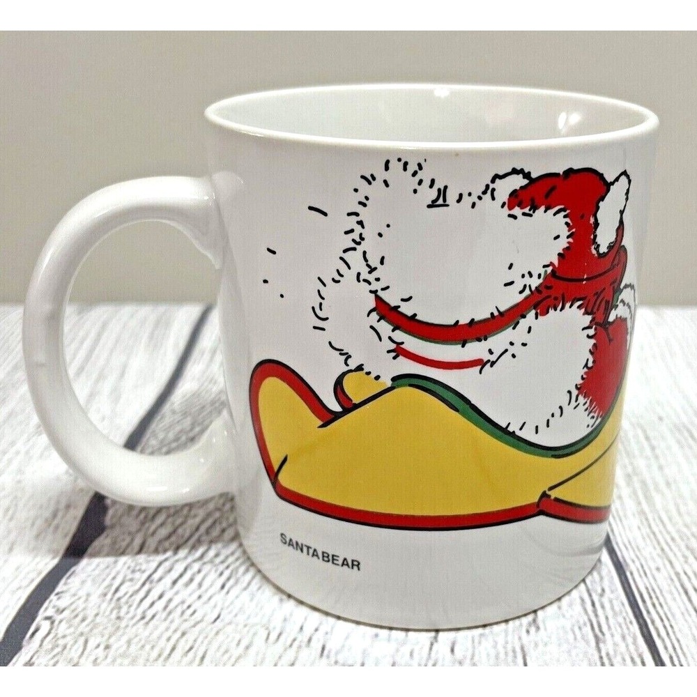 1987 Dayton Hudson Santa Bear Pilot With Plane Coffee Mug Cup - Picture 3 of 6